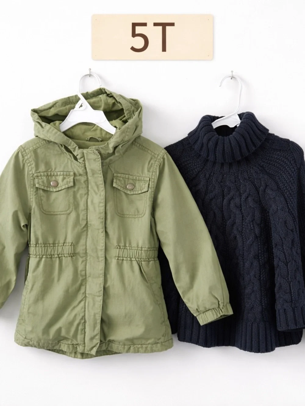 5T Bundle Old Navy Hooded Jacket + Carter’s Knit Sweater Cozy Fall spring